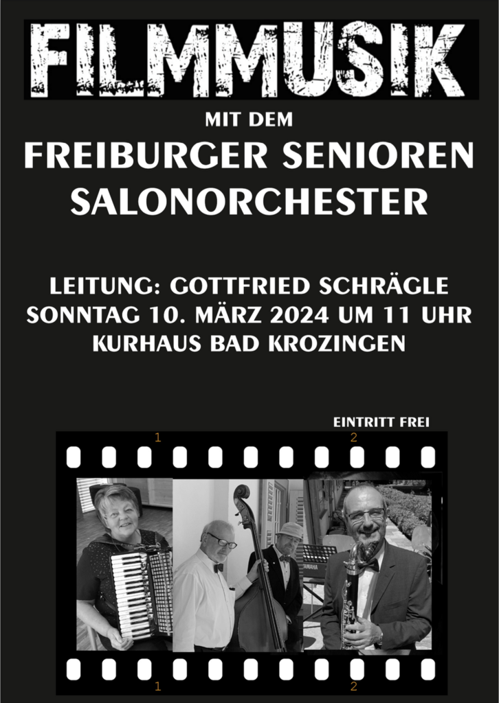 Plakat für das Konzert am 10.März 2024 in Bad Krozigen